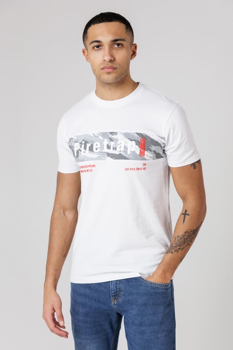 Multi 3 Pack Regular Fit Cotton Graphic Crew Neck T-Shirts - Image 2