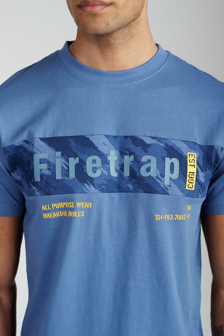 Multi 3 Pack Regular Fit Cotton Graphic Crew Neck T-Shirts - Image 3
