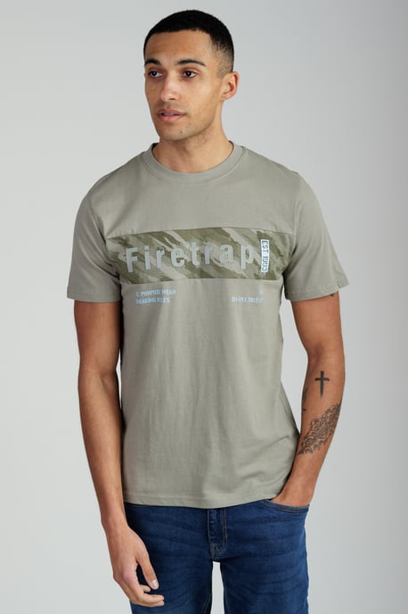 Multi 3 Pack Regular Fit Cotton Graphic Crew Neck T-Shirts - Image 4