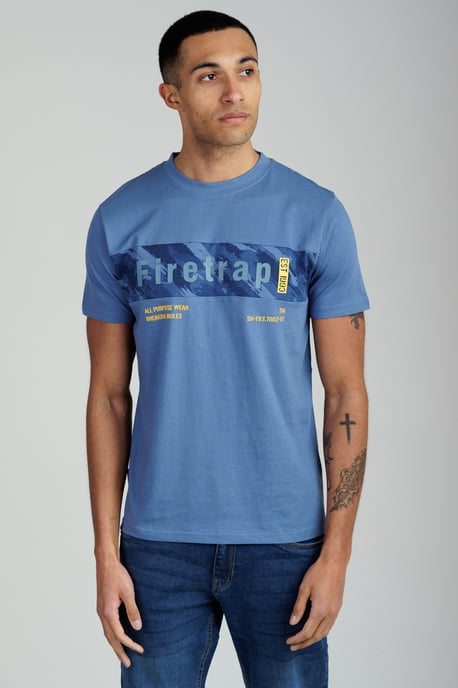 Multi 3 Pack Regular Fit Cotton Graphic Crew Neck T-Shirts - Image 6