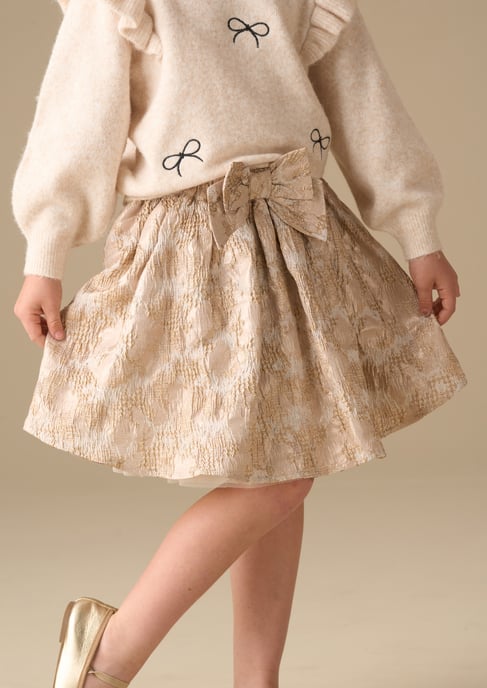 Etta Metallic Jacquard Skirt - Image 2