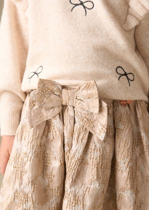 Etta Metallic Jacquard Skirt - Image 3