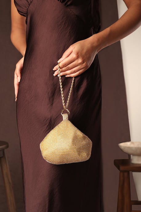 Where's That From Womens 'Lore' Diamante Pouch Bag with Chain Detail Handle - Image 6