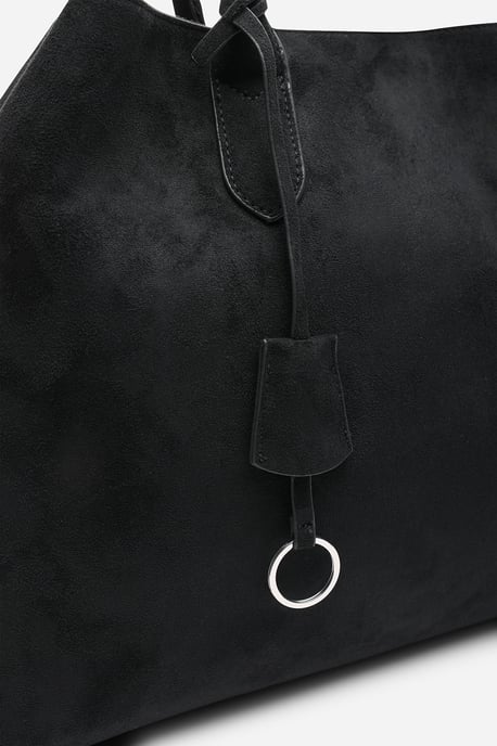 Where's That From Womens 'Drift' Suede Slouchy Shoulder Tote Bag - Image 4