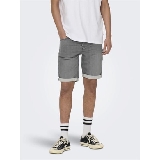 Only & Sons onsply life reg gr jog sho pk 8583 22018583 grey denim - Image 6