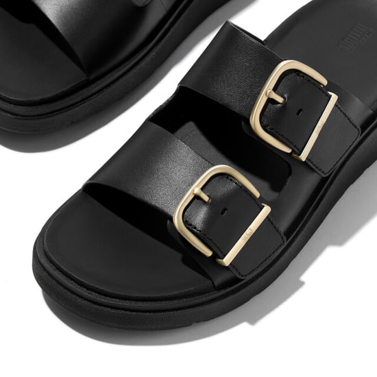 FitFlop Gen-ff buckle two-bar leather slides - Image 3