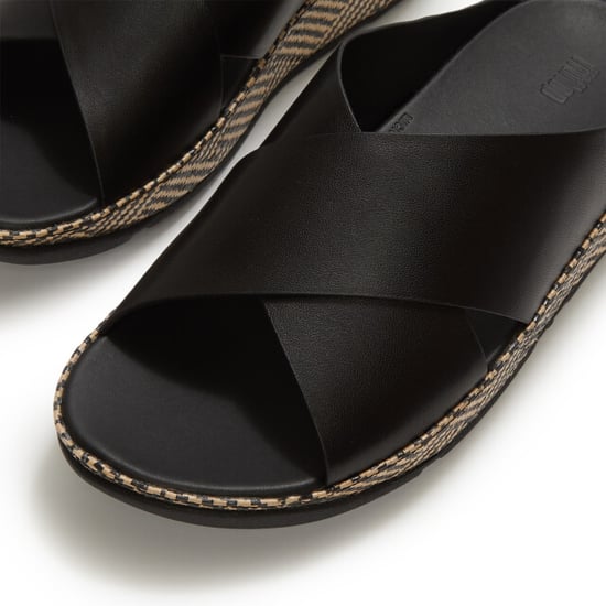 FitFlop Lulu lux graphic-weave leather cross slides - Image 6