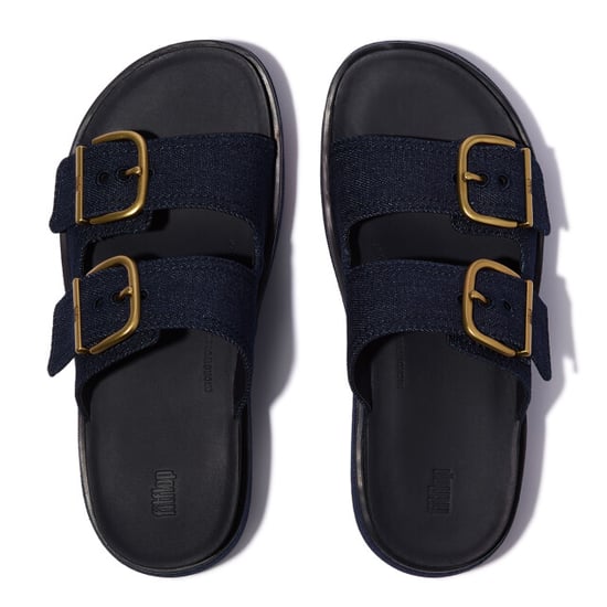 FitFlop Gen-ff max buckle two-bar denim slides - Image 6