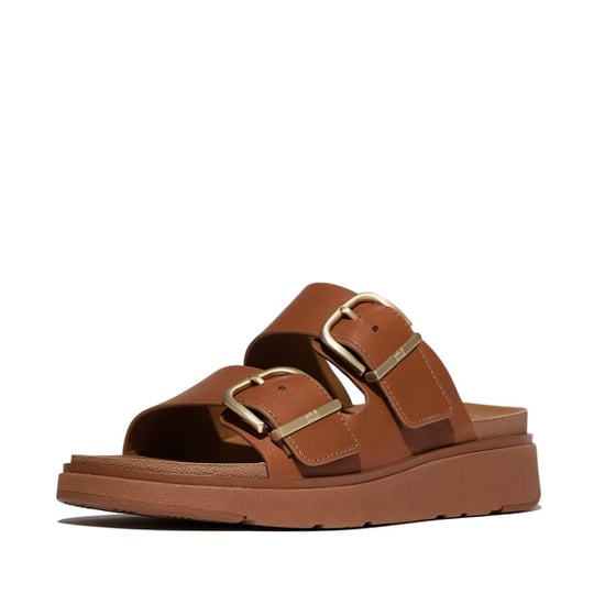FitFlop Gen-ff buckle two-bar leather slides - Image 1
