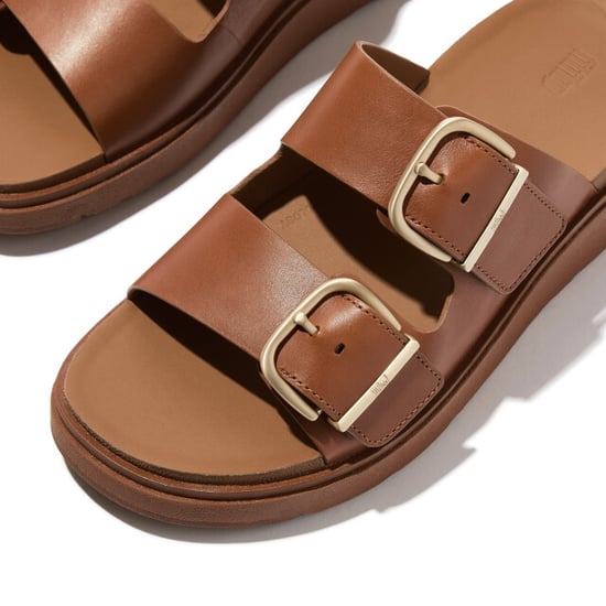 FitFlop Gen-ff buckle two-bar leather slides - Image 5