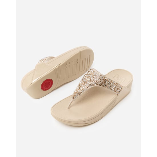FitFlop Lulu crystal-mix metallic toe-post sandals - Image 3