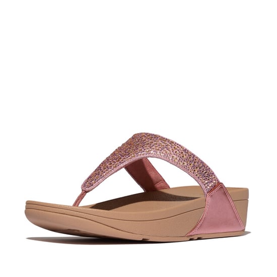 FitFlop Lulu crystal-mix metallic toe-post sandals - Image 5