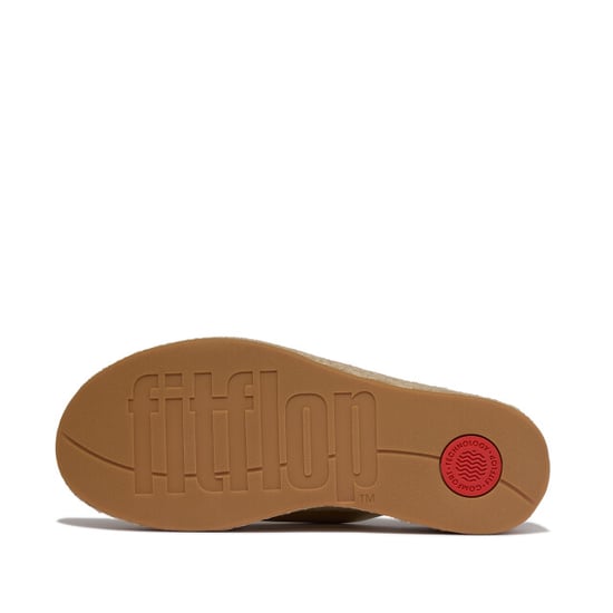 FitFlop Platfforms espadrille leather wedge cross slides - Image 5
