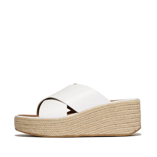 FitFlop Platfforms espadrille leather wedge cross slides - Image 6