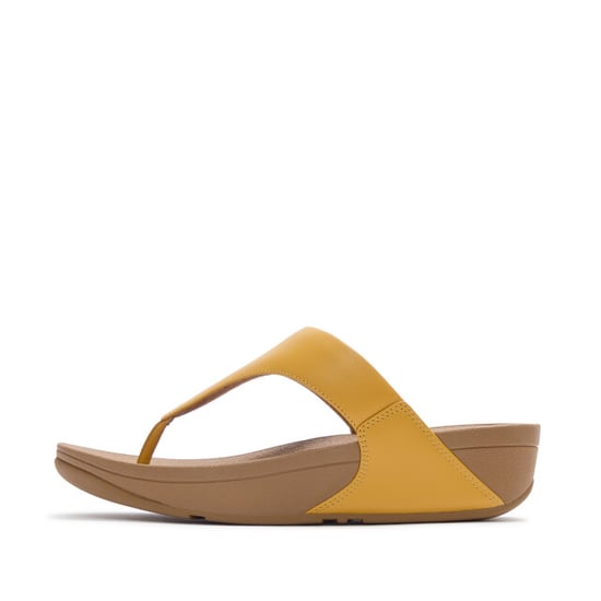 FitFlop Lulu lederen teenslipper microwobbleboard-zool technologie - Image 1