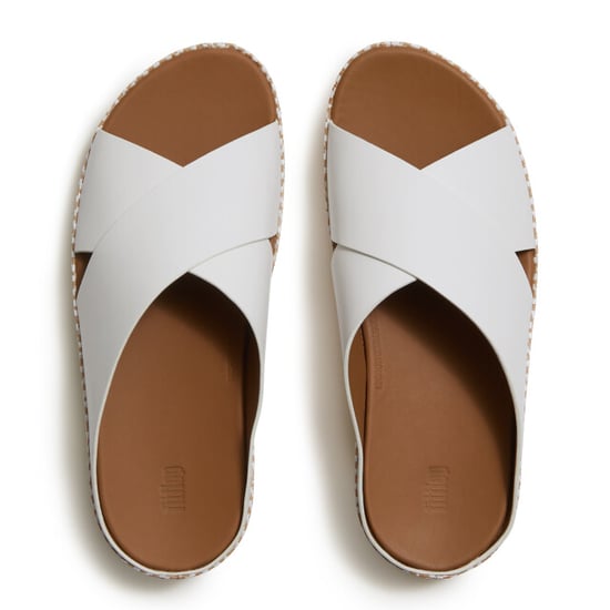 FitFlop Lulu lux graphic-weave leather cross slides - Image 3