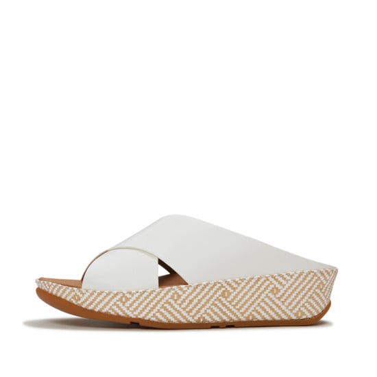FitFlop Lulu lux graphic-weave leather cross slides - Image 5