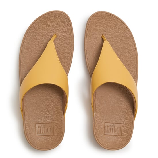 FitFlop Lulu lederen teenslipper microwobbleboard-zool technologie - Image 4