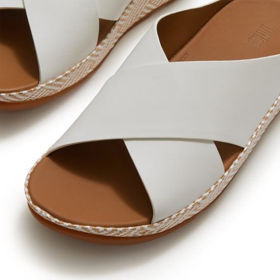 FitFlop Lulu lux graphic-weave leather cross slides - Image 6