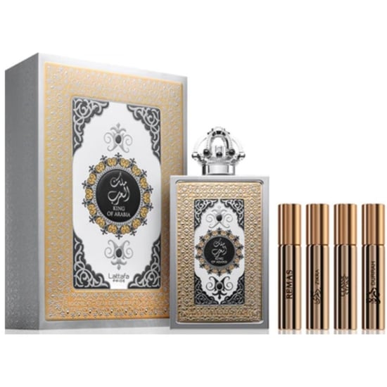 Lattafa Pride King Of Arabia 5-delige Geschenkset: EDP 100ml - 4 x 10ml EDP - Image 1