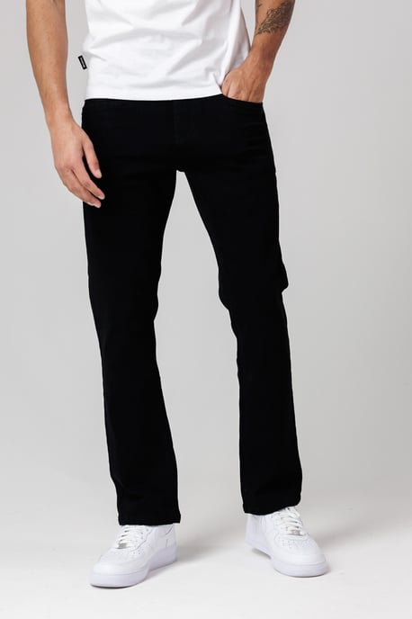 Black Straight Leg Cotton Rich Jeans - Image 1