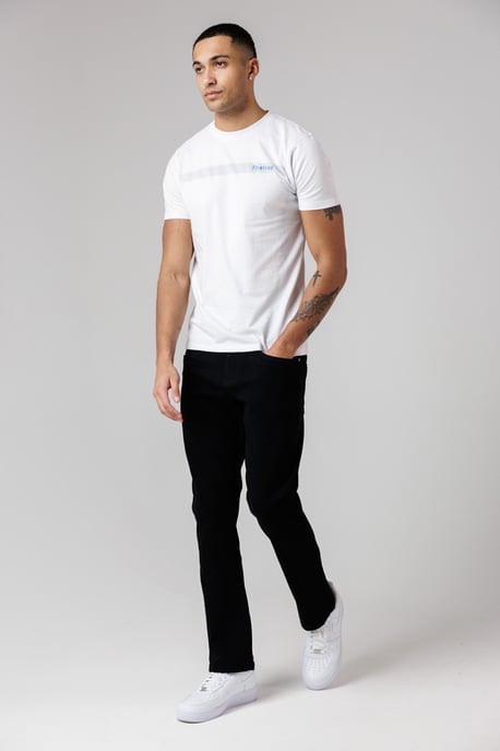 Black Straight Leg Cotton Rich Jeans - Image 4