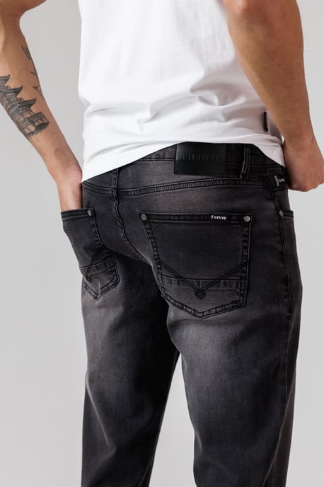 Dark Grey Straight Leg Cotton Rich Jeans - Image 3