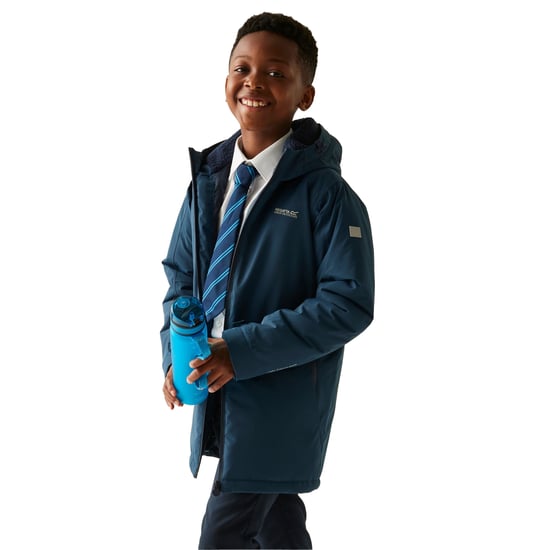 Regatta Farbank II waterdichte jas voor kinderen (Marineblauw) - Image 4