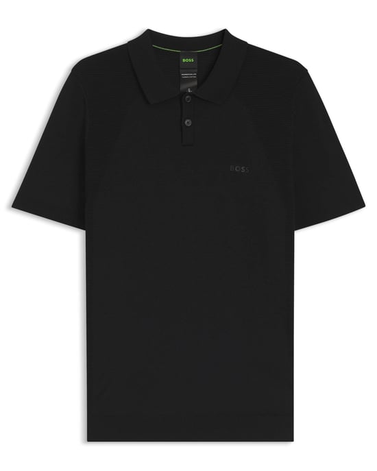Momentum-Lite Short Sleeve Polo Shirt in Black - Image 1