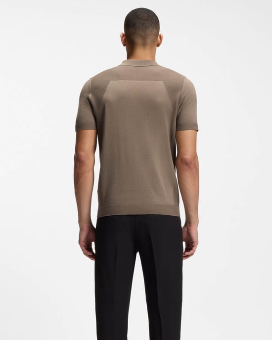 Momentum-Lite Short Sleeve Polo Shirt in Tan - Image 2