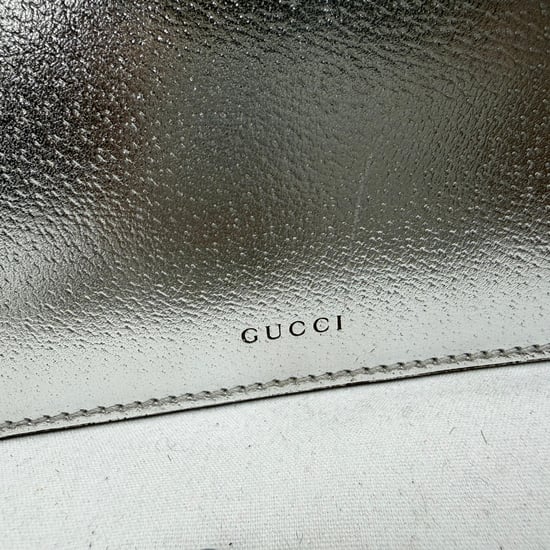Gucci Small Dionysus Shoulder Bag in Silver Leather - Image 3