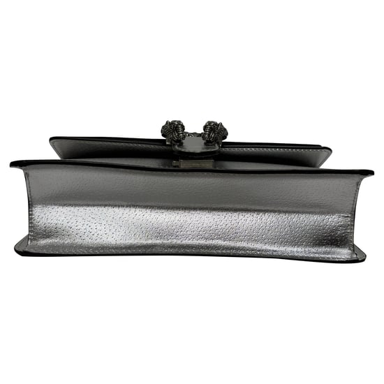 Gucci Small Dionysus Shoulder Bag in Silver Leather - Image 5