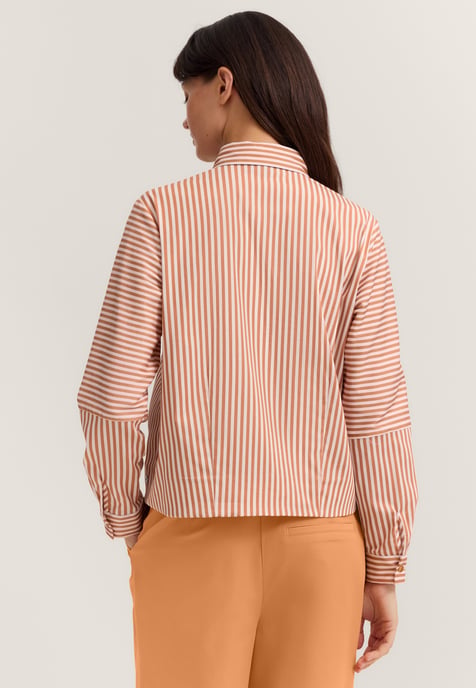 Bugatti Damen Gestreepte blouse van katoenmix - Image 2