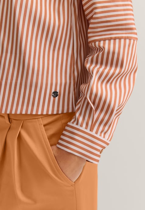 Bugatti Damen Gestreepte blouse van katoenmix - Image 4