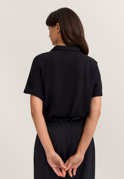 Bugatti Damen T-shirt van gestructureerd katoenmengsel - Image 2