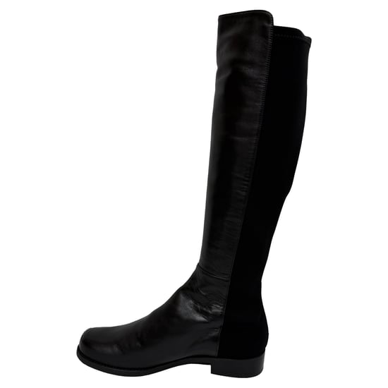 Stuart Weitzman 5050 Over The Knee Boots in Black Leather and Suede - Image 4