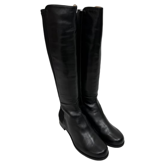 Stuart Weitzman 5050 Over The Knee Boots in Black Leather and Suede - Image 5