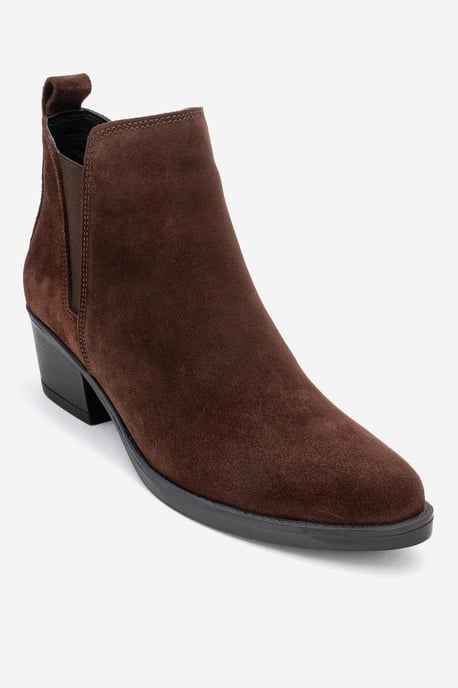 Dovena Leather Block Heel Ankle Boot (Women) - Image 3