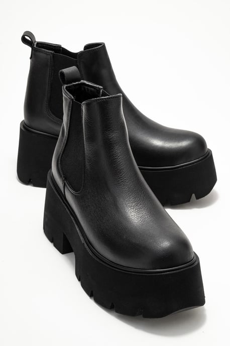 Clen Leren Platform Chelsea Boot - Image 2