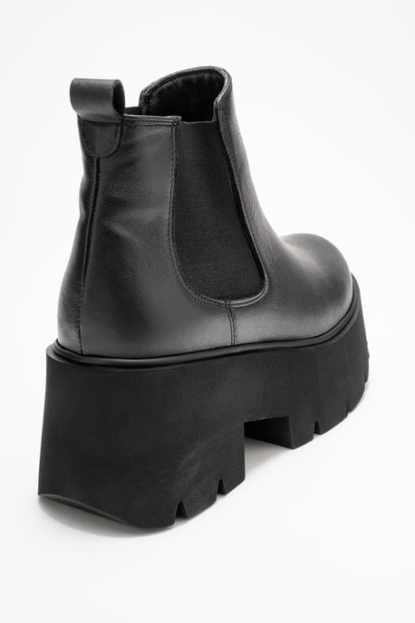 Clen Leren Platform Chelsea Boot - Image 5