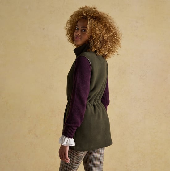 Joules Heritage Longline Womens Gilets Green - Image 2