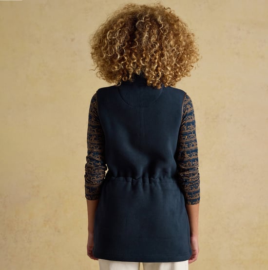 Joules Heritage Longline Womens Gilets Navy - Image 2