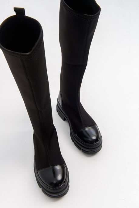 Bella Stretch Scuba Knee High Boot - Image 2