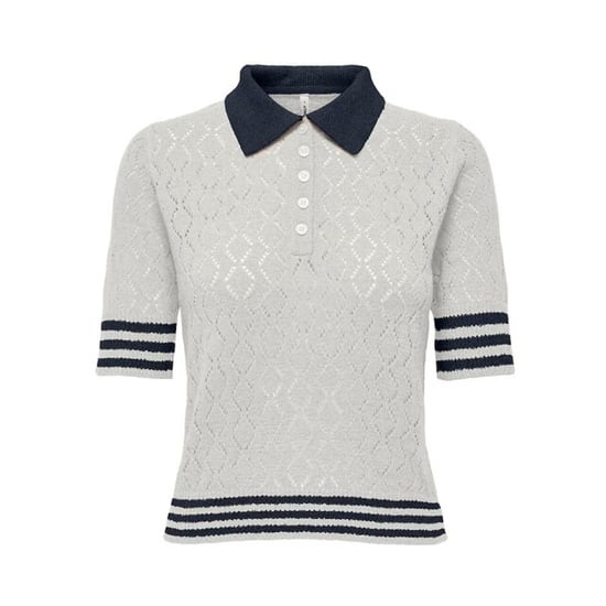 Only Onlsunny ss pointelle polo knt off-white - Image 1