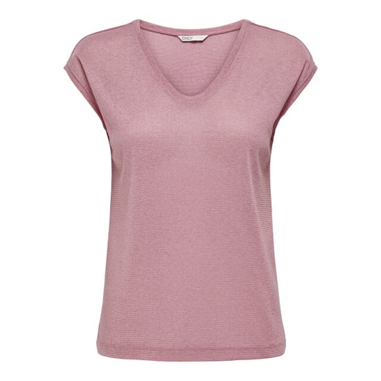 Only Onlsilvery s/s v neck lurex top jrs - Image 3