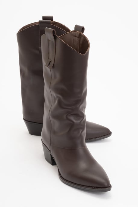 Teodora Leather Block Heel Boot (Women) - Image 1