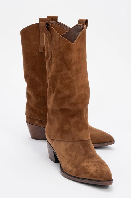 Teodora Leather Block Heel Boot (Women) - Image 1