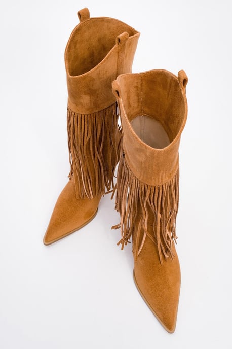 Gueras Fringe Spitse Neus Laars (Dames) - Image 2