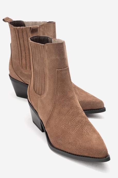 Julieta Leather Block Heel Western Boot (Women) - Image 1