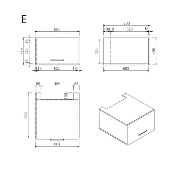 Wasophoogte ® opbergkast bovenkast voor wasmachine kast module e - - Image 2